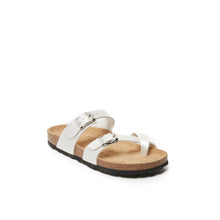 Carica l&#39;immagine nel visualizzatore di Gallery, White thong sandals DARIA made with eco-leather
