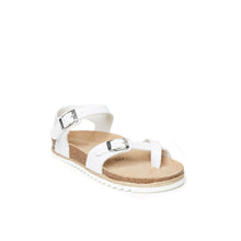 Load image into Gallery viewer, White thong sandals ELISA made with eco-leather
