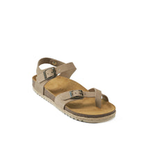 Carica l&#39;immagine nel visualizzatore di Gallery, Taupe thong ELISA made with suede leather
