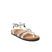 Carica l&#39;immagine nel visualizzatore di Gallery, Platinum sandals NINA made with eco-leather
