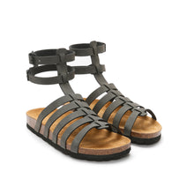 Carica l&#39;immagine nel visualizzatore di Gallery, Grey sandals ANITA made with eco-leather
