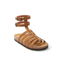 Load image into Gallery viewer, Brown sandals ANITA made with eco-leather
