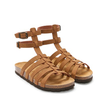 Carica l&#39;immagine nel visualizzatore di Gallery, Brown sandals ANITA made with eco-leather
