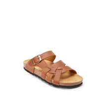 Carica l&#39;immagine nel visualizzatore di Gallery, Brown multi-strap sandals ALVARO made with leather
