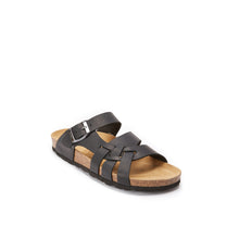 Load image into Gallery viewer, Black multi-strap sandals ALVARO made with leather
