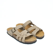 Carica l&#39;immagine nel visualizzatore di Gallery, Taupe multi-straps ALVARO made with nubuck leather
