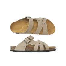 Load image into Gallery viewer, Taupe multi-straps ALVARO made with nubuck leather
