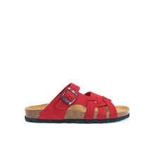 Load image into Gallery viewer, Red multi-straps ALVARO made with suede leather
