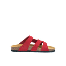 Load image into Gallery viewer, Red multi-straps ALVARO made with suede leather
