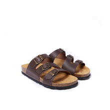 Load image into Gallery viewer, Dark Brown multi-straps PACO made with oiled leather
