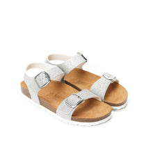 Carica l&#39;immagine nel visualizzatore di Gallery, Silver sandals INES made with eco-leather
