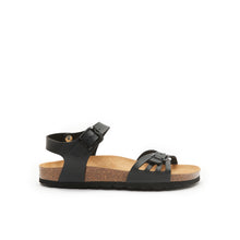 Charger l&#39;image dans la galerie, Black sandals NEVA made with eco-leather
