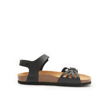 Carica l&#39;immagine nel visualizzatore di Gallery, Black sandals NEVA made with eco-leather
