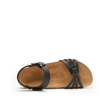 Charger l&#39;image dans la galerie, Black sandals NEVA made with eco-leather
