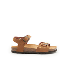 Charger l&#39;image dans la galerie, Cognac Brown sandals NEVA made with eco-leather
