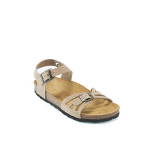 Load image into Gallery viewer, Taupe sandals NEVA made with suede leather
