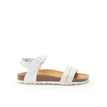 Load image into Gallery viewer, White sandals BELLA made with eco-leather
