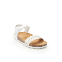 Load image into Gallery viewer, White sandals BELLA made with eco-leather
