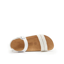 Load image into Gallery viewer, White sandals BELLA made with eco-leather
