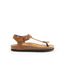 Load image into Gallery viewer, Brown sandals LEON made with eco-leather
