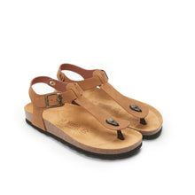 Load image into Gallery viewer, Brown sandals LEON made with eco-leather
