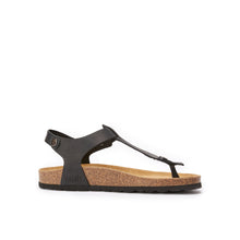 Carica l&#39;immagine nel visualizzatore di Gallery, Black sandals LEON made with oiled leather
