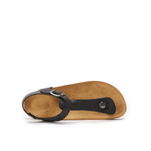 Carica l&#39;immagine nel visualizzatore di Gallery, Black sandals LEON made with oiled leather
