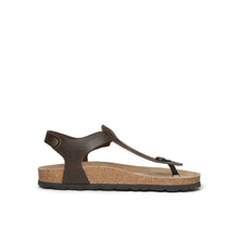 Carica l&#39;immagine nel visualizzatore di Gallery, Dark Brown sandals LEON made with oiled leather
