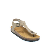 Charger l&#39;image dans la galerie, Taupe sandals LEON made with nubuck leather
