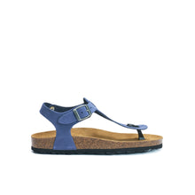 Load image into Gallery viewer, Jeans sandals LEON made with suede leather
