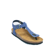 Load image into Gallery viewer, Jeans sandals LEON made with suede leather
