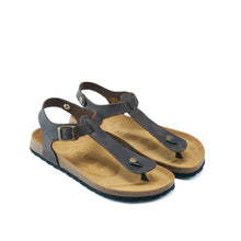 Load image into Gallery viewer, Dark Brown sandals LEON made with oiled leather
