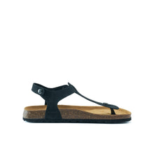 Load image into Gallery viewer, Black sandals LEON made with nubuck leather
