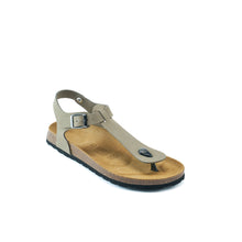 Load image into Gallery viewer, Grey sandals LEON made with nubuck leather
