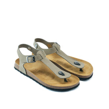 Load image into Gallery viewer, Grey sandals LEON made with nubuck leather
