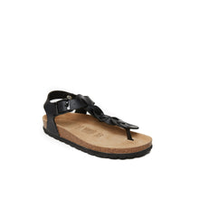 Load image into Gallery viewer, Black sandals AIDA made with eco-leather
