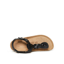 Carica l&#39;immagine nel visualizzatore di Gallery, Black sandals AIDA made with eco-leather
