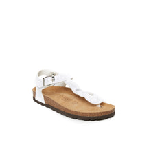Carica l&#39;immagine nel visualizzatore di Gallery, White sandals AIDA made with eco-leather
