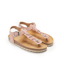 Load image into Gallery viewer, Pink sandals AIDA made with leather suede
