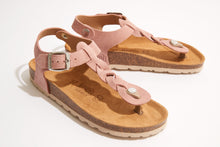 Load image into Gallery viewer, Pink sandals AIDA made with leather suede

