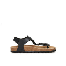 Load image into Gallery viewer, Black sandals AIDA made with eco-leather
