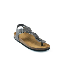 Load image into Gallery viewer, Grey sandals AIDA made with suede leather
