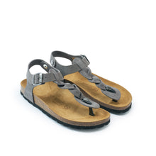 Load image into Gallery viewer, Grey sandals AIDA made with suede leather
