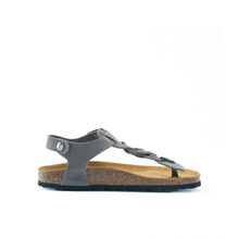 Load image into Gallery viewer, Grey sandals AIDA made with suede leather
