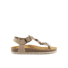 Load image into Gallery viewer, Taupe sandals AIDA made with suede leather
