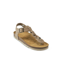 Load image into Gallery viewer, Taupe sandals AIDA made with suede leather
