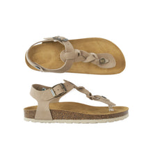 Load image into Gallery viewer, Taupe sandals AIDA made with suede leather
