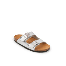 Load image into Gallery viewer, White two-strap sandals ALBERTO made with eco-leather
