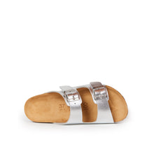 Load image into Gallery viewer, White two-strap sandals ALBERTO made with eco-leather
