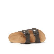 Load image into Gallery viewer, Grey two-strap sandals ALBERTO made with leather
